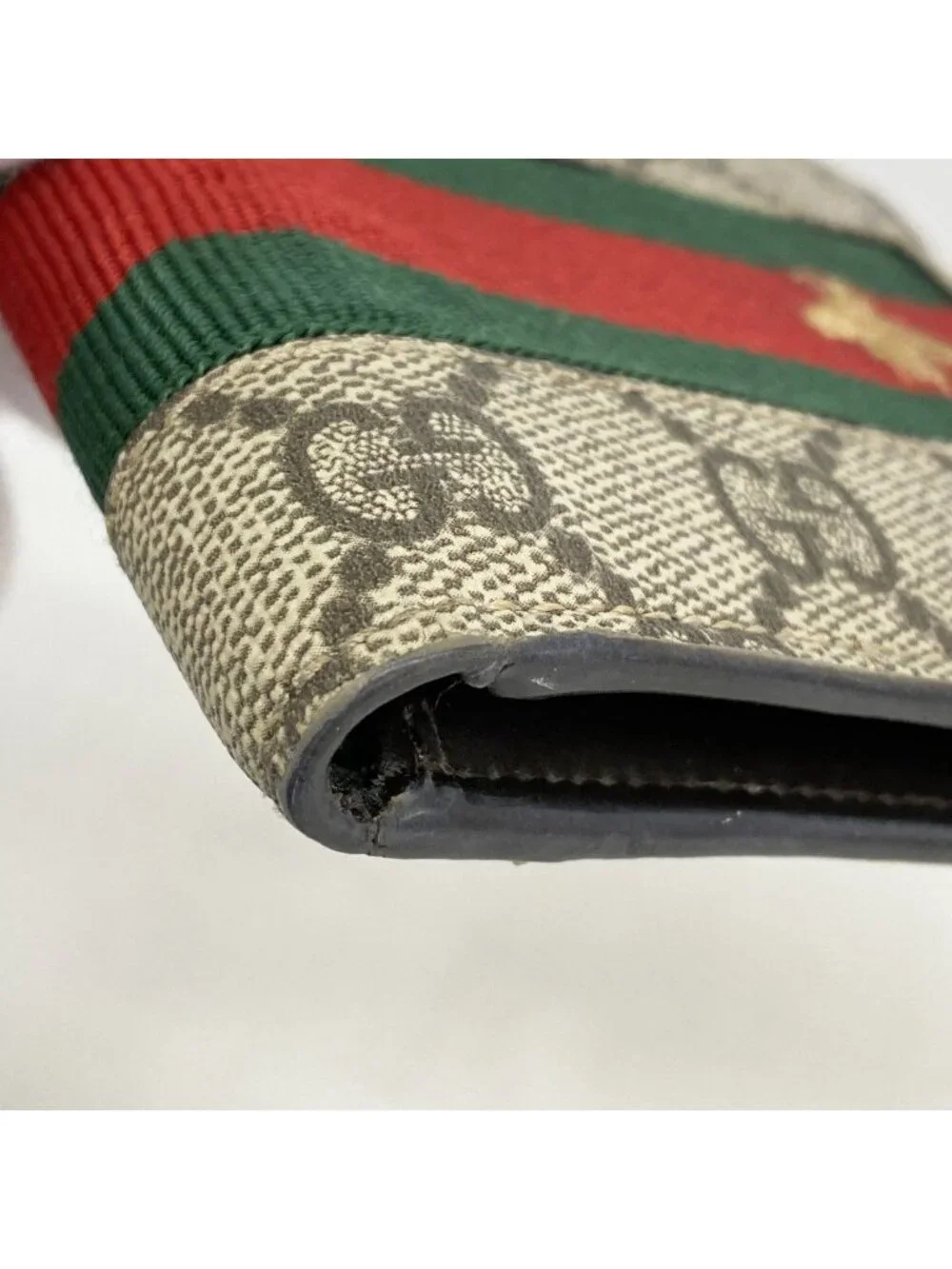 ★SOLD★ Gucci Billfold GG Supreme Sherry Line Brown Wallet - Picture 5 of 8